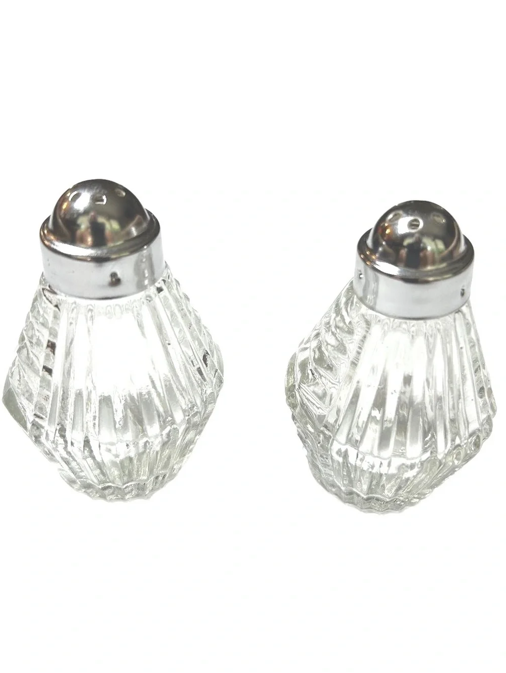 Anchor Hocking Art Deco glass salt and pepper shakers